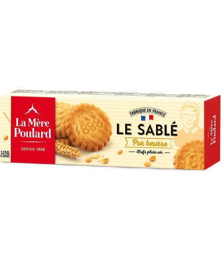 BISCUITS LE SABLE PUR BEURRE LA MERE POULARD 125G