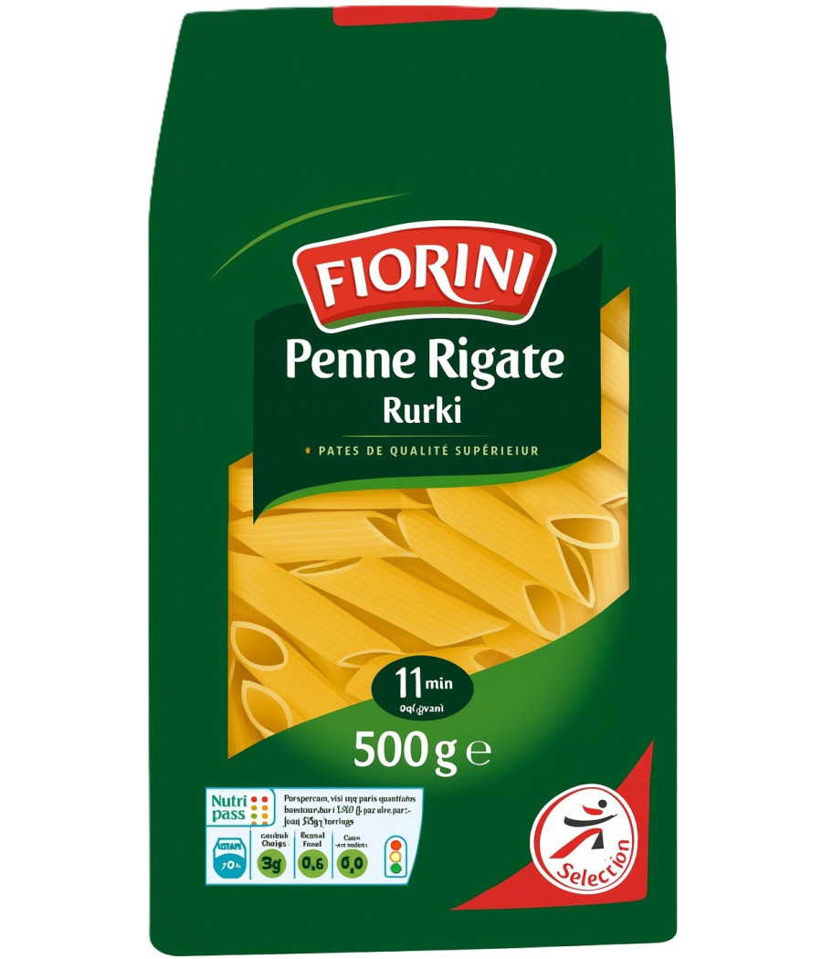 PATES PENNE RIGATE RURKI FLORINI  500G