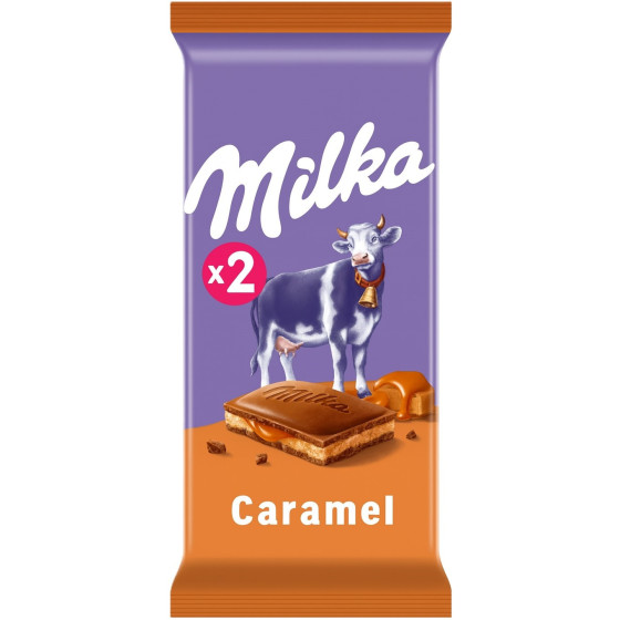 TABLETTE DE CHOCOLAT CARAMEL MILKA X2 200G