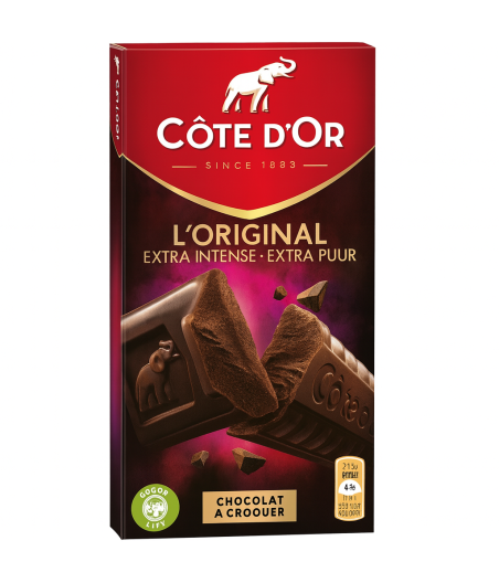 TABLETTE DE CHOCOLAT NOIR EXTRA INTENSE COTE D'OR  200G