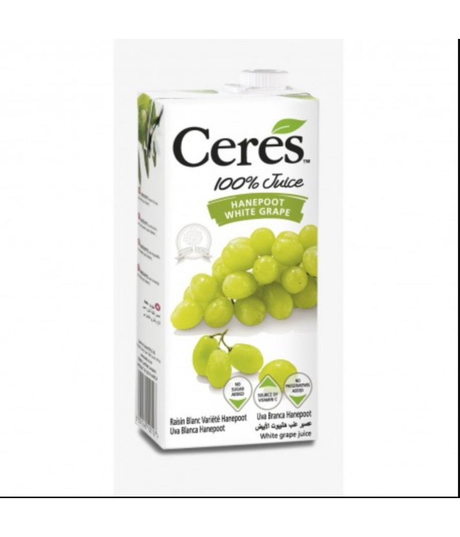 JUS DE FRUITS CERES 100% RAISIN BLANC 1L
