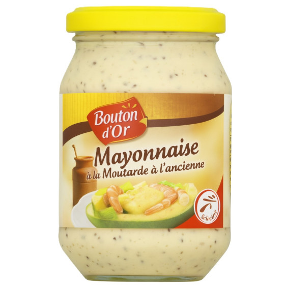 MAYONNAISE A LA MOUTARDE A L'ANCIENNE BOUTON D'OR 235G