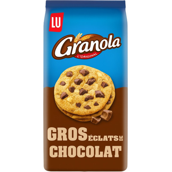 COOKIES AUX GROS ECLATS DE CHOCOLAT GRANOLA LU 184G