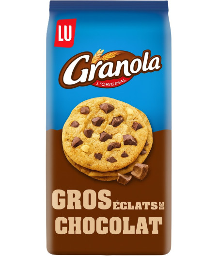 COOKIES AUX GROS ECLATS DE CHOCOLAT GRANOLA LU 184G