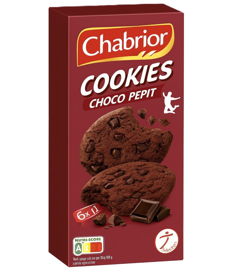 COOKIES CHOCO PEPIT TOUT CHOCOLAT CHABRIOR 200G