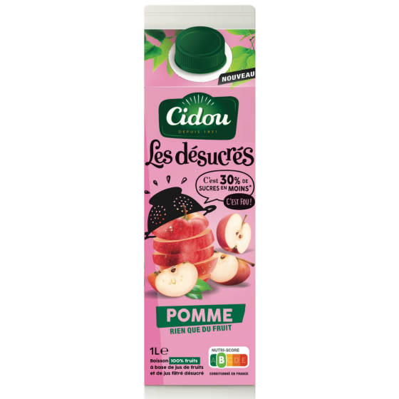 JUS DE POMME LES DESUCRES CIDOU 1L