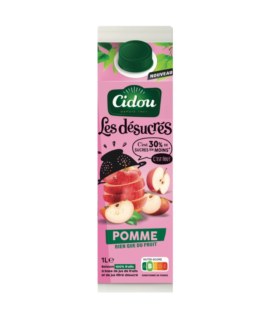 JUS DE POMME LES DESUCRES CIDOU 1L