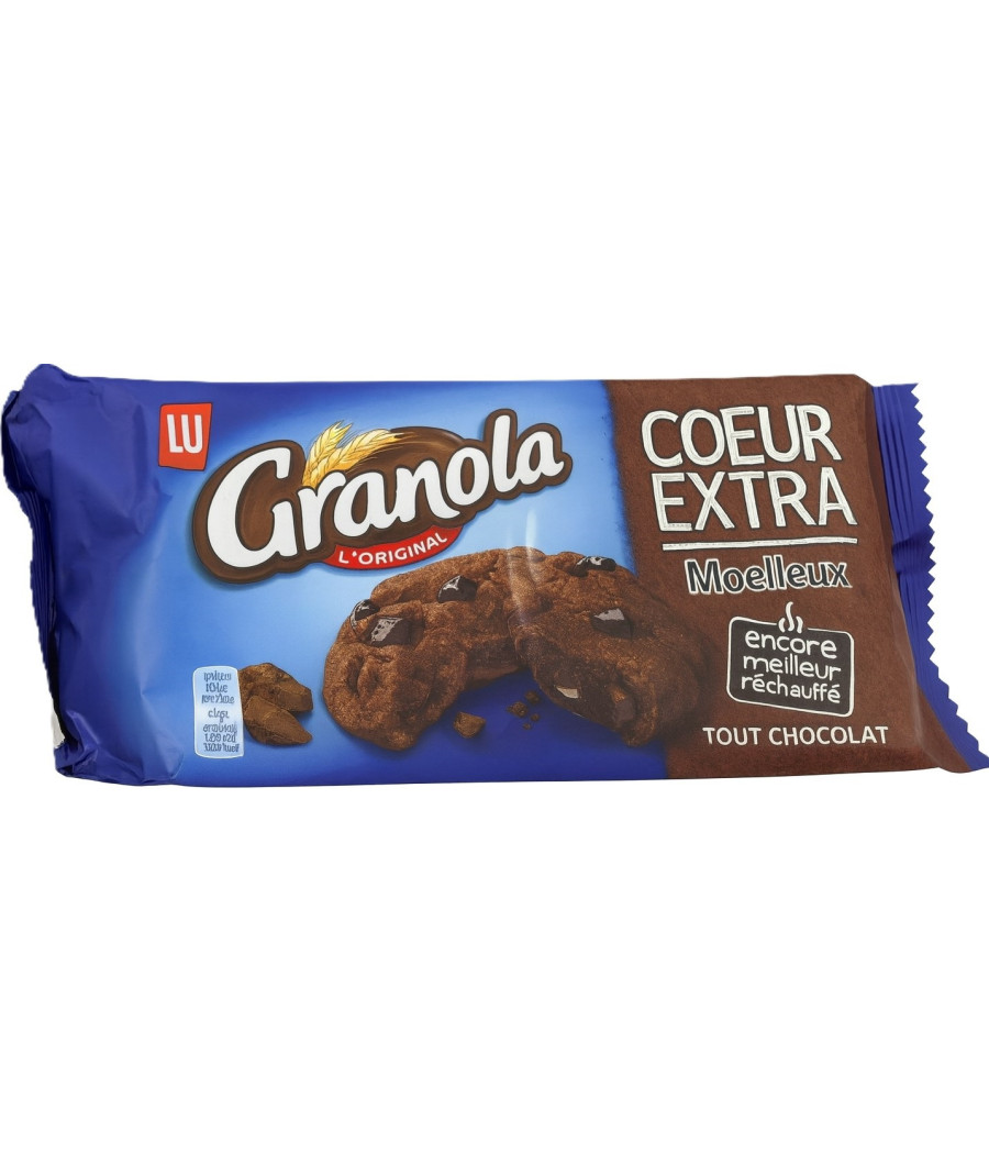 COOKIES COEUR EXTRA MOELLEUX TOUT CHOCOLAT GRANOLA LU 182G