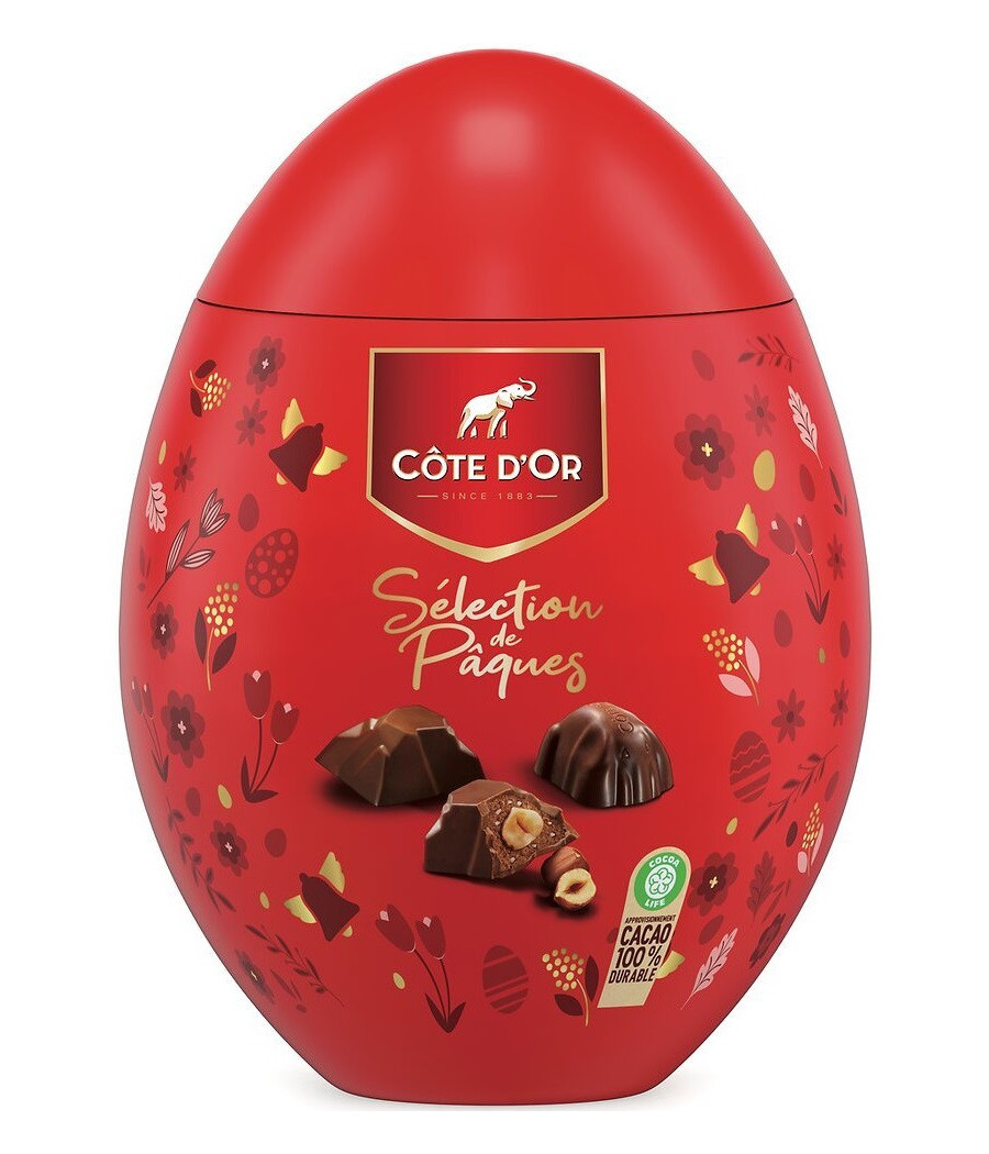 CHOCOLAT COTE D'OR SELECTION DE PAQUE OEUF PLASTIC MIX 198G