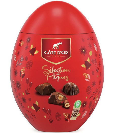 CHOCOLAT COTE D'OR SELECTION DE PAQUE OEUF PLASTIC MIX 198G