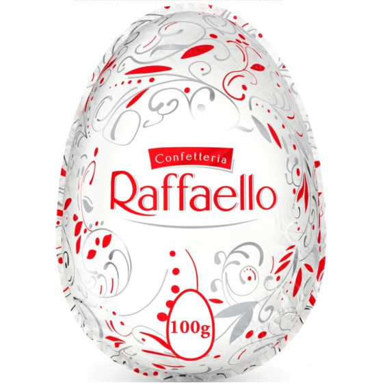 ŒUF GEANT CHOCOLAT BLANC ET NOIX DE COCO RAFFAELLO 100G