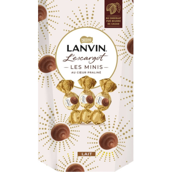 L'ESCARGOT CHOCOLAT FOURRE AU PRALINE LANVIN 140G
