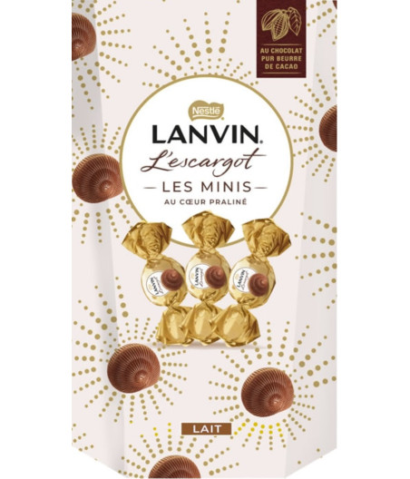 L'ESCARGOT CHOCOLAT FOURRE AU PRALINE LANVIN 140G