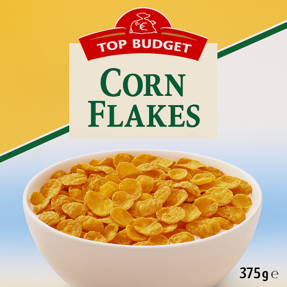 CEREALES CORN FLAKES TOP BUDGET  375G