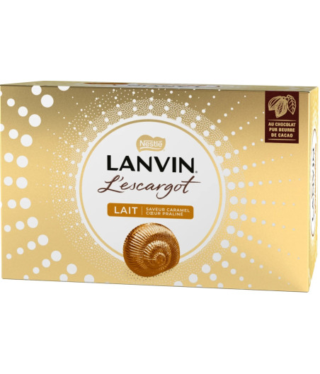 L'ESCARGOT CHOCOLAT FOURRE AU PRALINE SAVEUR CARAMEL NESTLE 164G
