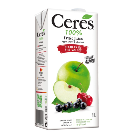 JUS DE FRUITS SANS SUCRE AJOUTE CERES 1L