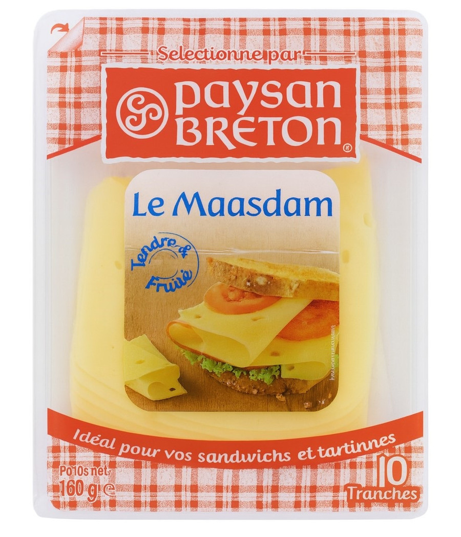 FROMAGE LE MAASDAM PAYSAN BRETON 160G