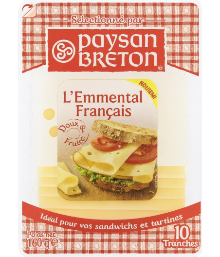 FROMAGE L'EMMENTAL FRANCAIS PAYSAN BRETON 160G
