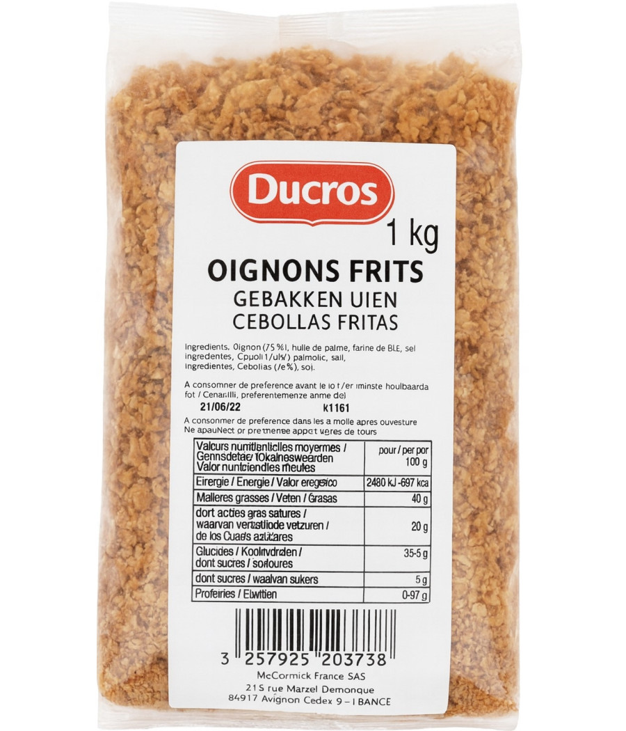 OIGNONS FRITS DUCROS 1KG