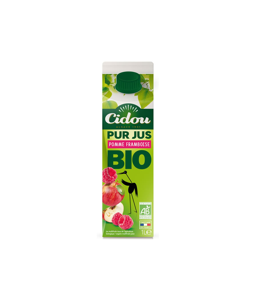 JUS DE FRUITS CIDOU PUR POMME FRAMBOISE 1L
