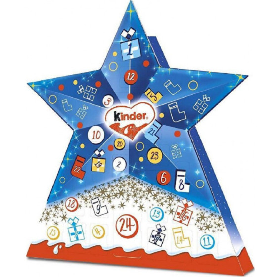 CHOCOLAT KINDER CALENDRIER DE L'AVENT STAR 149G