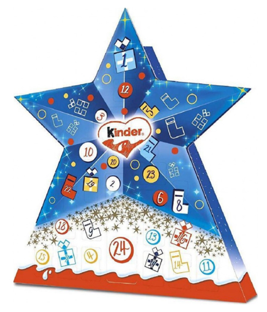 CHOCOLAT KINDER CALENDRIER DE L'AVENT STAR 149G
