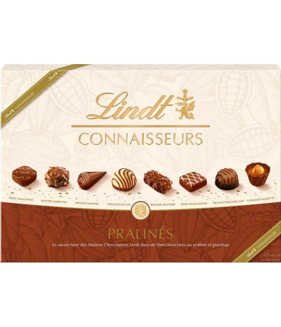 PRALINES AU CHOCOLAT LINDT CONNAISSEUR 409G