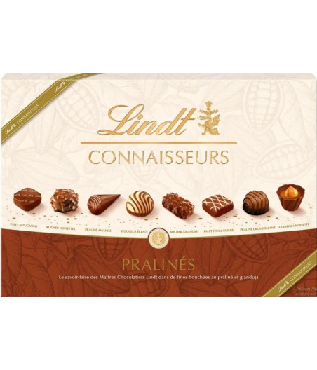 PRALINES AU CHOCOLAT LINDT CONNAISSEUR 409G