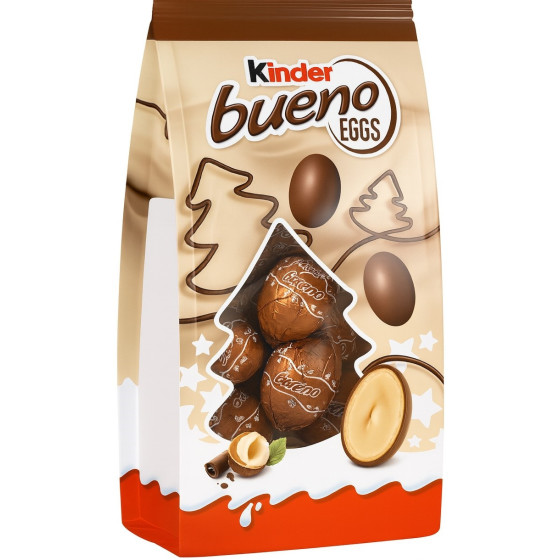ASSORTIMENT DE CHOCOLATS AU LAIT FOURRES LAIT ET NOISETTES KINDER BUENO EGGS 140G