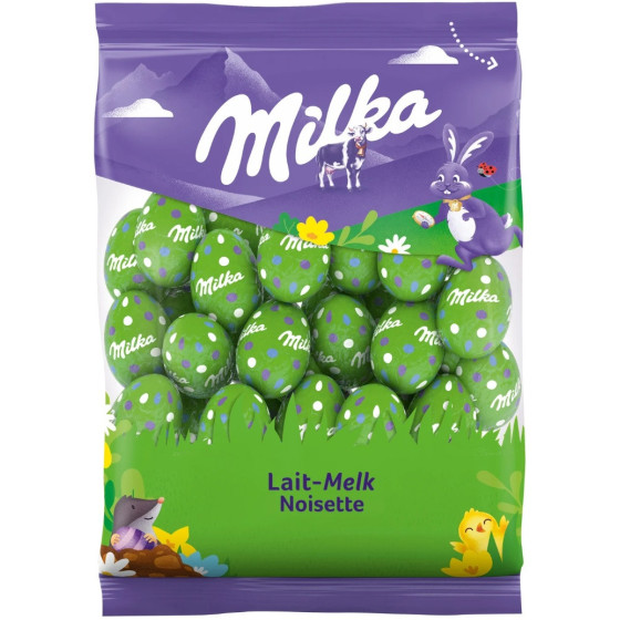 ŒUFS CHOCOLAT AU LAIT NOISETTINE MILKA 350G