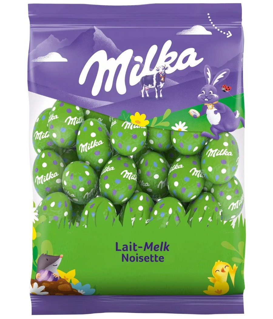 ŒUFS CHOCOLAT AU LAIT NOISETTINE MILKA 350G