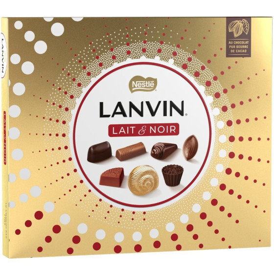 LANVIN ASSORTIMENT MIXTE DE CHOCOLAT AU LAIT ET NOIR NESTLE 285G