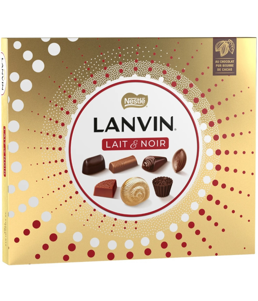 LANVIN ASSORTIMENT MIXTE DE CHOCOLAT AU LAIT ET NOIR NESTLE 285G