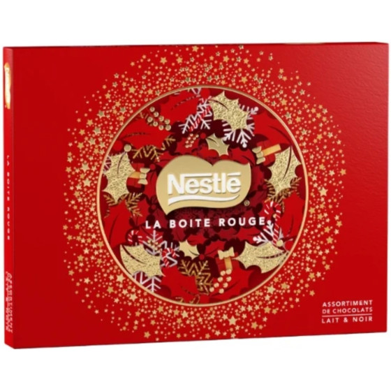 LA BOITE ROUGE CHOCOLAT AU LAIT ET NOIR NESTLE 198G