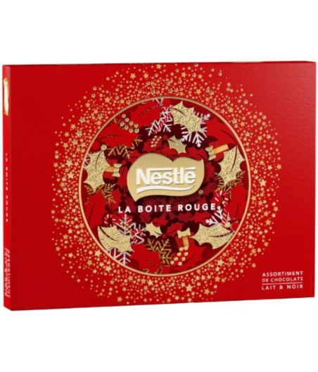LA BOITE ROUGE CHOCOLAT AU LAIT ET NOIR NESTLE 198G