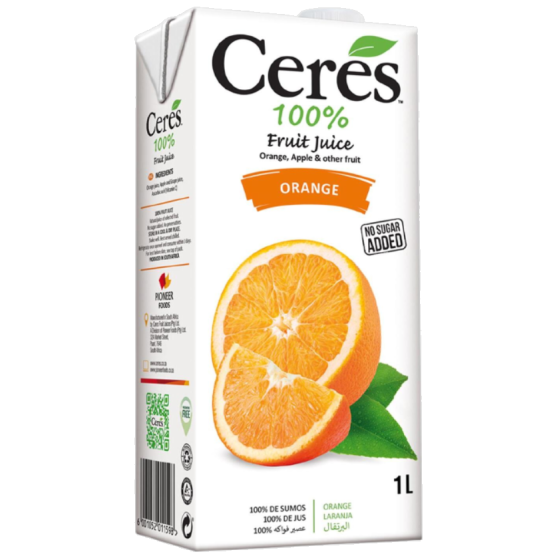 JUS DE FRUITS CERES 100% ORANGE (1 L)