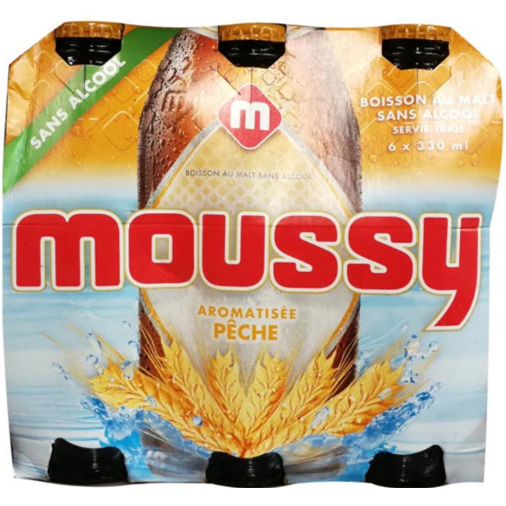 SODA MOUSSY PECHE 6 X 330 ML