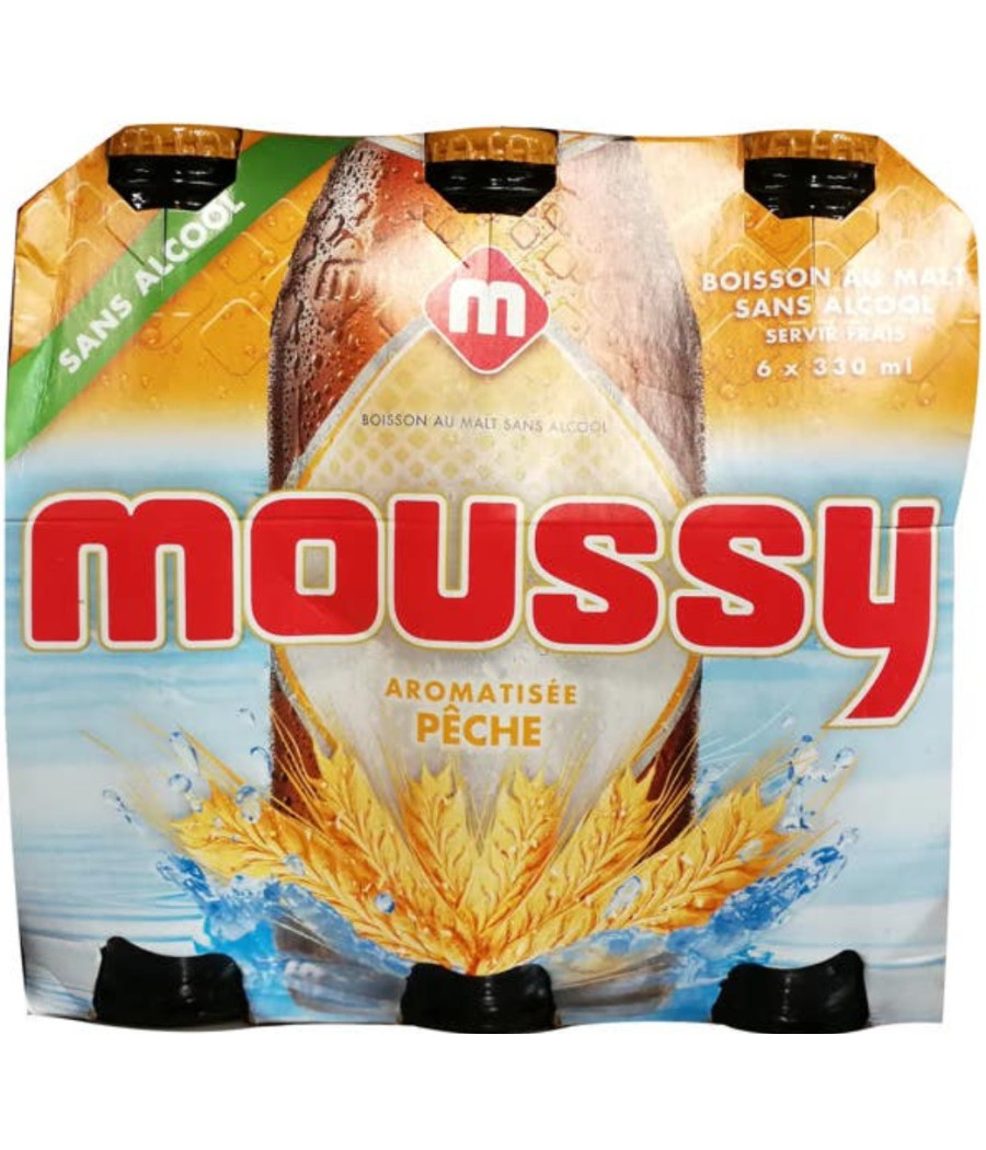 SODA MOUSSY PECHE 6 X 330 ML