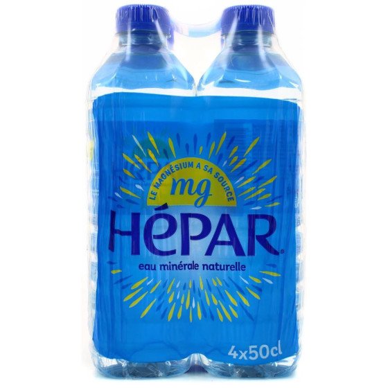 EAU MINERALE NATURELLE HEPAR 4X50CL
