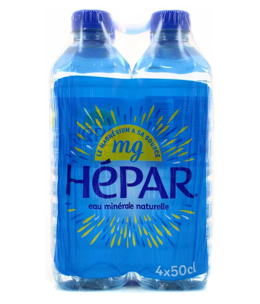 EAU HEPAR  DE SOURCE MINERALE NATURELLE 4X50CL PACK 4