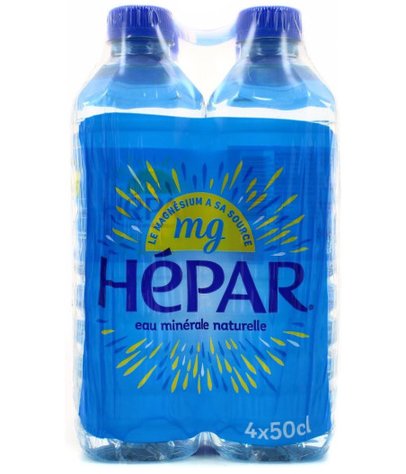 EAU HEPAR  DE SOURCE MINERALE NATURELLE 4X50CL PACK 4