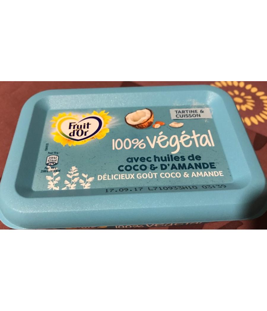 100% VEGETAL AVEC HUILES DE COCO & D'AMANDE 225G