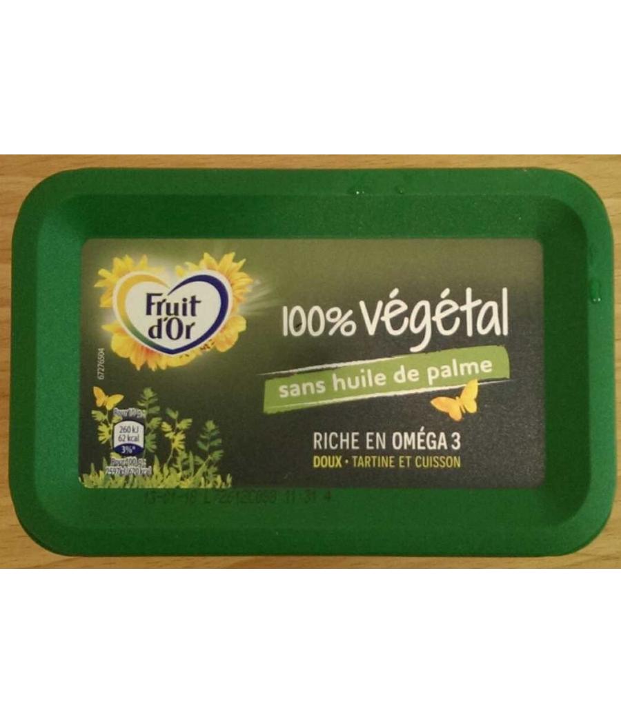 MARGARINE VEGETAL SANS HUILE DE PALME FRUIT D'OR 400G