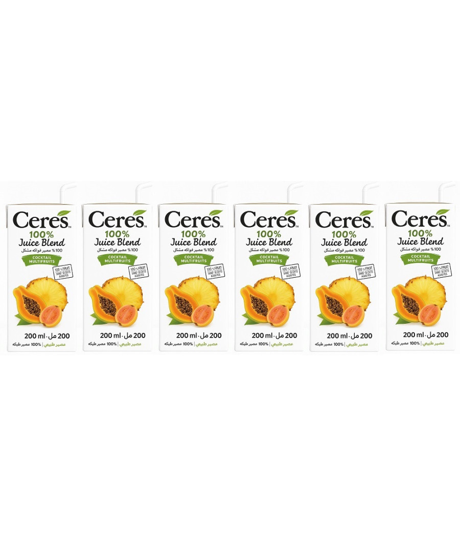 JUS DE FRUITS CERES COCKTAIL MULTIFRUITS 6 X 20CL