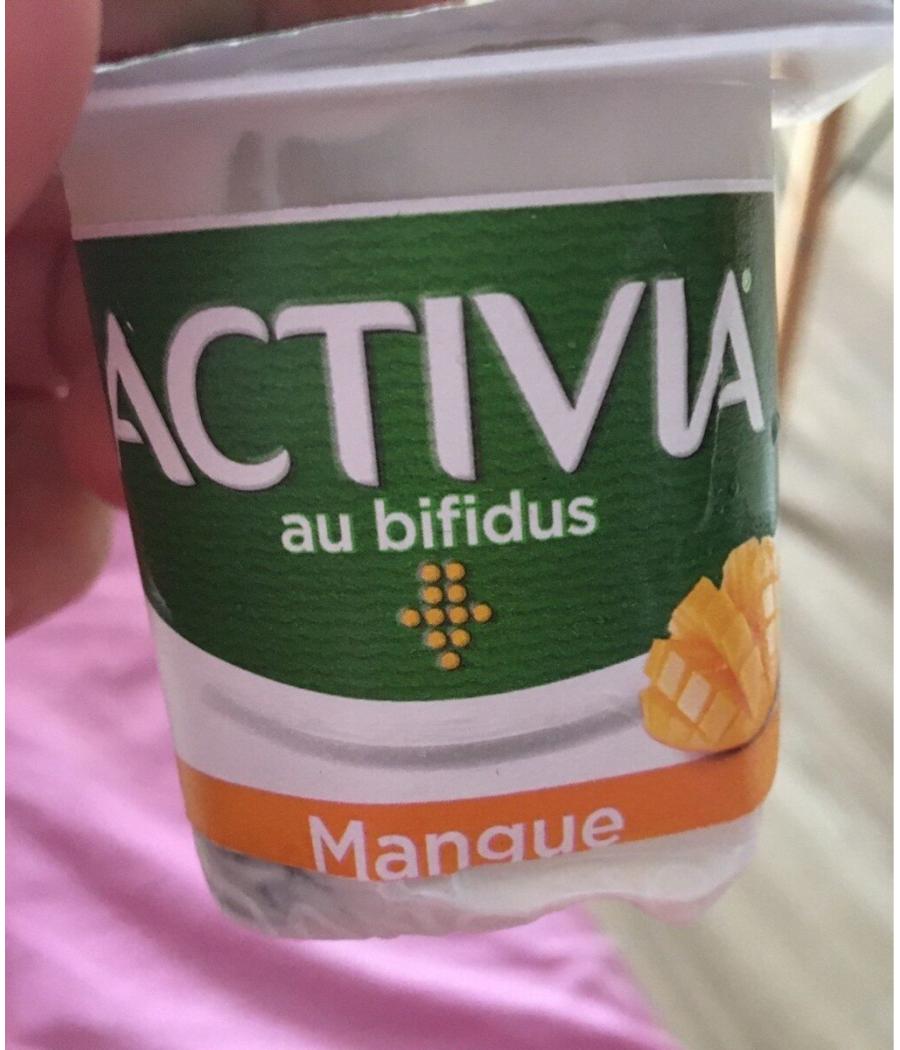 YAHOURT ACTIVIA AUX FRUITS  BIFIDUS MANGUE DANONE 125G