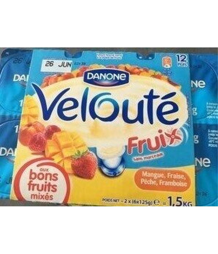 VELOUTE FRUIX MANGUE, FRAISE, PECHE, FRAMBOISE 1.5 KG (12 X 125 G)