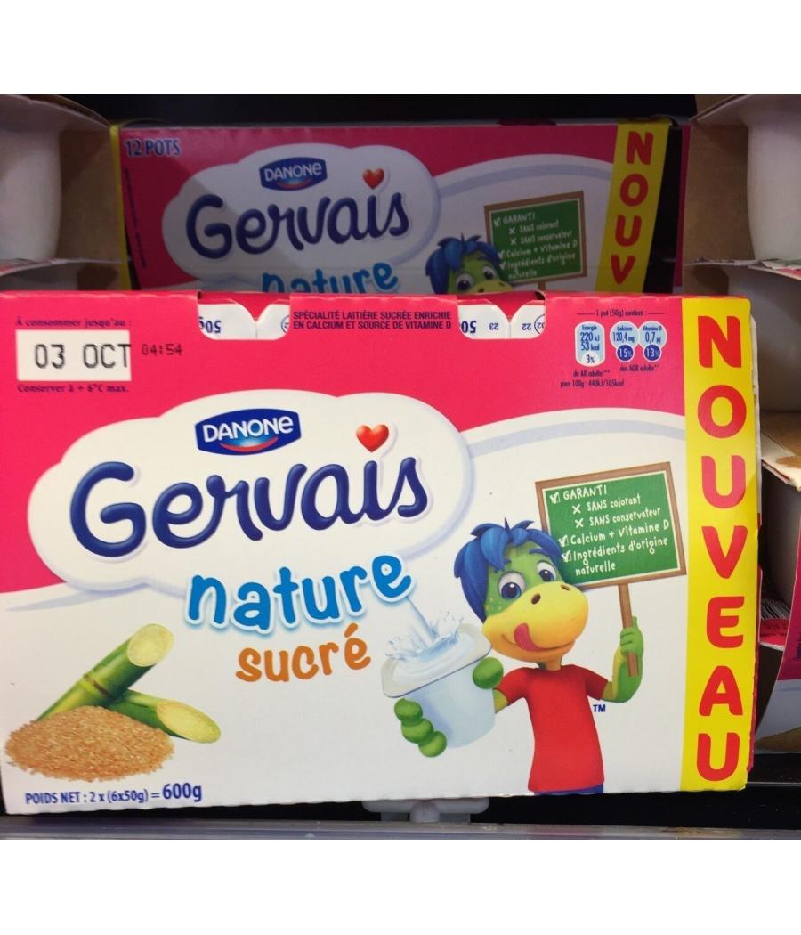 YAOURT  NATURE SUCRE GERVAIS 6X50G