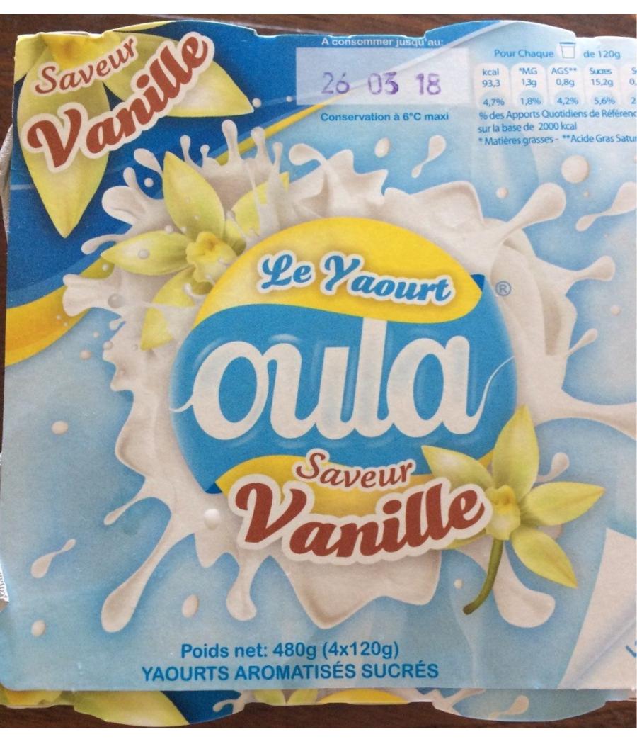 YAOURT AROMATISES VANILLES OULA  480G