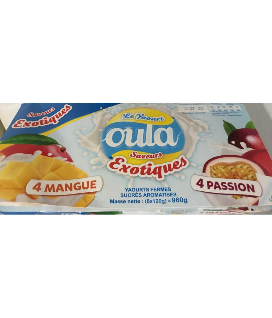 YAOURT FRUITE SAVEUR EXOTIQUE OULA  8X120G