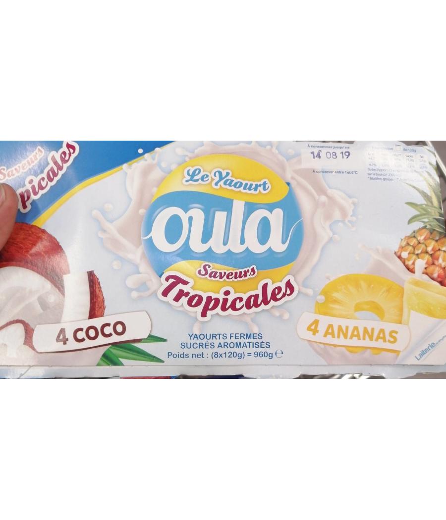 YAOURT SAVEURS TROPICALES OULA 8X120G